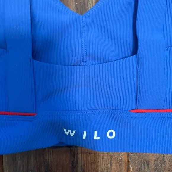 Willow Blue Women's Bralette with Red Accent - Picture 5 of 7